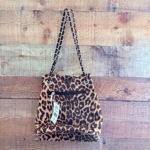 NWT Laila Geir Ness Chic Leopard Print Shoulder Bag